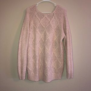 American Eagle light pink knit sweater XL